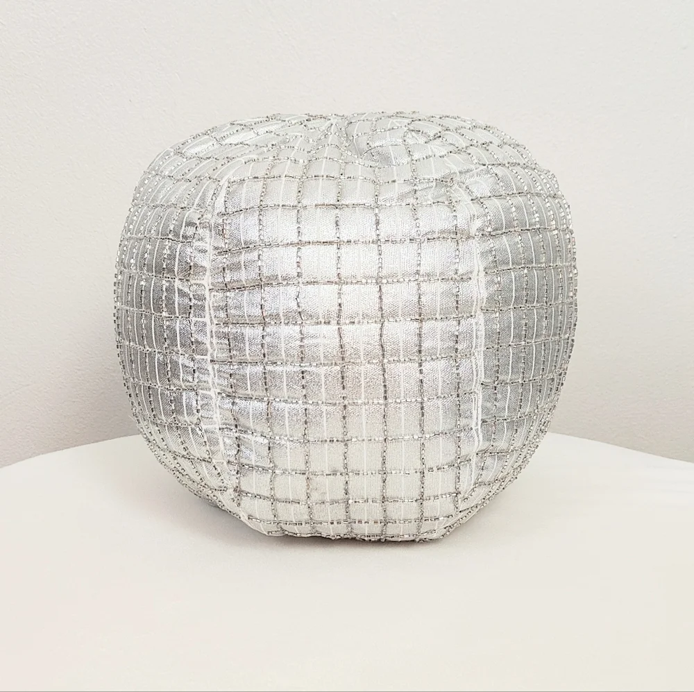 Elie Tahari Round Beaded Ball Pillow Disco 10